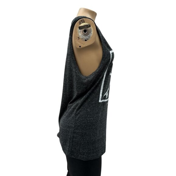 Santa‎ Barbara Charcoal Gray Tunic Tank Top Relax Sleeveless Logo Print Women S - Picture 4 of 10